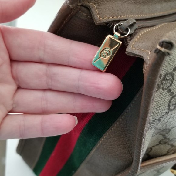 Vintage Gucci Supreme Striped Tote - Picture 13 of 16